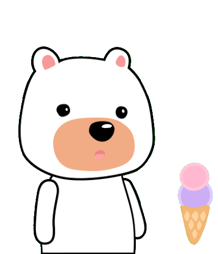 Ice Cream Food Sticker - Ice Cream Food Bear Stickers
