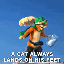 A Cat Always Lands On His Feet Puss GIF