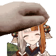 a pixel art drawing of a girl wearing a hat and a kimono .