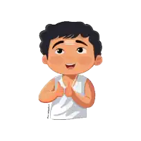 a cartoon of a boy giving a thumbs up sign