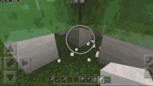 a screenshot of a minecraft game with a circle around a block