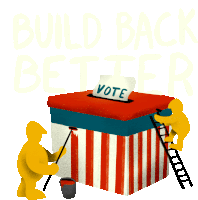 Build Back Better Ballot Sticker - Build Back Better Ballot Vote Stickers