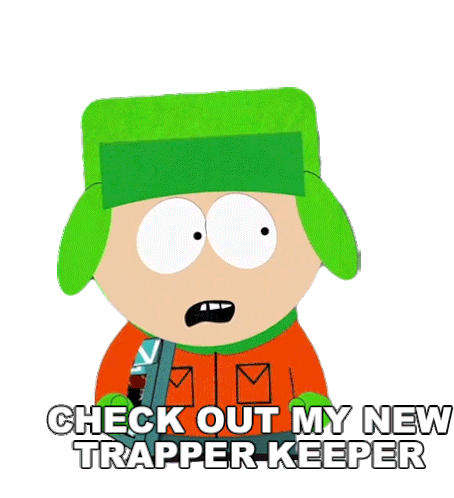 Check Out My New Trapper Keeper Ike Broflovski Sticker - Check Out My New Trapper Keeper Ike Broflovski South Park Stickers