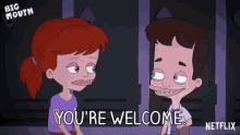 My Pleasure GIF - Big Mouth Youre Welcome Shy GIFs