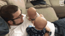Happy Father Babies GIF - Happy Father Babies Playtime GIFs