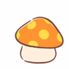 a cartoon illustration of a mushroom with a surprised look on its face .