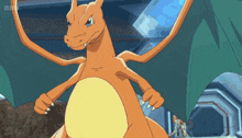 a cartoon of a dragon with a bbc logo in the background