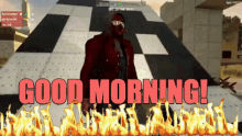 Good Morning Flames GIF
