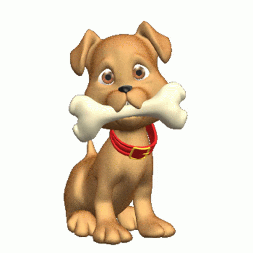 cute dog with bone clip art