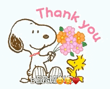Snoopy Thank You GIF - Snoopy Thank You Woodstuck GIFs