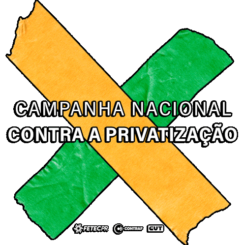 Brasilcontraprivatizacao Sticker - Brasilcontraprivatizacao Privatiza Contraprivatizacao Stickers