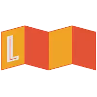 a sign that says like in orange and white