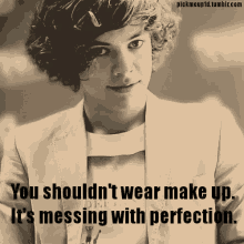 Messing With Perfection GIF - Harry Styles Makeup Pickup Lines GIFs