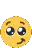 a yellow smiley face with big eyes and an arrow pointing to the left .