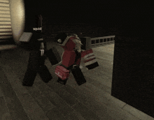 a roblox character with a hat and a r on his chest