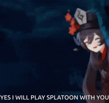 Yes I Will Play Splatoon With You Hu Tao GIF - Yes I Will Play Splatoon With You Hu Tao Hu Tao Splatoon GIFs