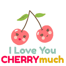 cute cherry i love you cherry couple happy