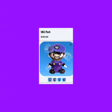 a picture of a smg3 plush with a price of $ 30.00