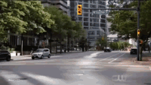 a city street with a sign that says heritage st