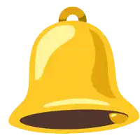 a cartoon illustration of a yellow bell