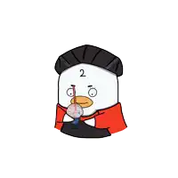 a cartoon character with the number 2 on it