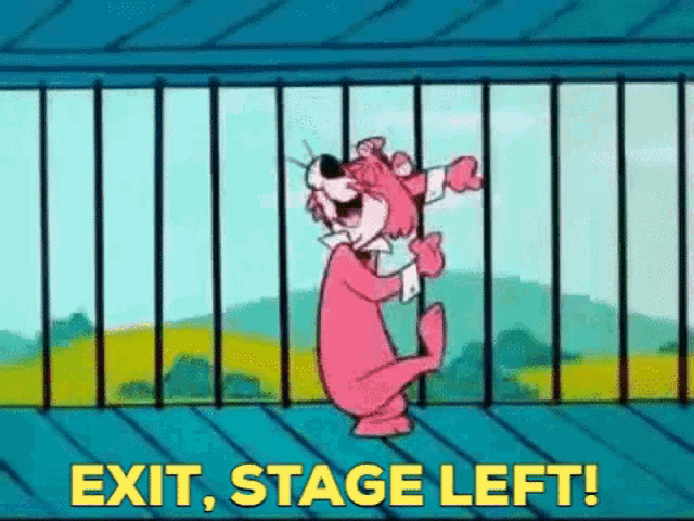 Snagglepuss Exit Stage Left GIF - Snagglepuss Exit Stage Left Exit -  Discover & Share GIFs