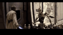 Light Saber Obi Wan Kenobi GIF - Light Saber Obi Wan Kenobi Grievous GIFs