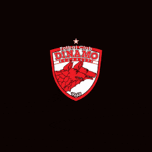 a red and white emblem for fotbal club dinamo from 1948