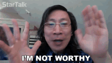 Im Not Worthy Charles Liu GIF - Im Not Worthy Charles Liu Startalk GIFs