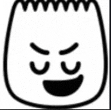 a black and white drawing of bart simpson 's face with an angry expression and a smile .