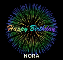 Happy Birthday Nora Fireworks GIF