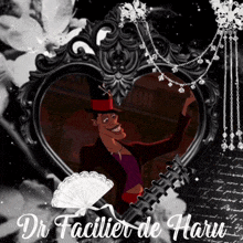 a picture of a man in a top hat with the name dr facilier de haru on it