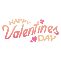 a happy valentine 's day greeting card with pink hearts and flowers