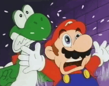 Mario And Yoshi GIF - Mario Yoshi Adventure Land GIFs