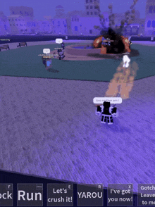 a screenshot of a video game with a purple background