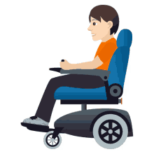 sitting on wheelchair joypixels person with disability motorized wheelchair wheelchair