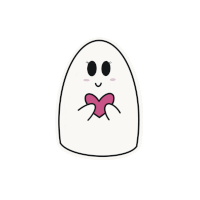 Ghost Heart Sticker - Ghost Heart Stickers