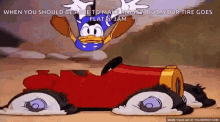 Donald Duck Tires GIF