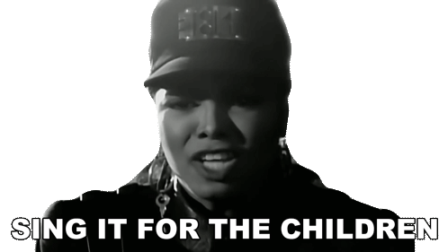 Sing It For The Children Janet Jackson Sticker - Sing It For The Children Janet Jackson Rhythm Nation Song Stickers