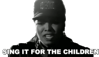 Sing It For The Children Janet Jackson Sticker - Sing It For The Children Janet Jackson Rhythm Nation Song Stickers