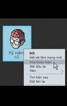 a drawing of a man 's head with glasses and a brain is being edited