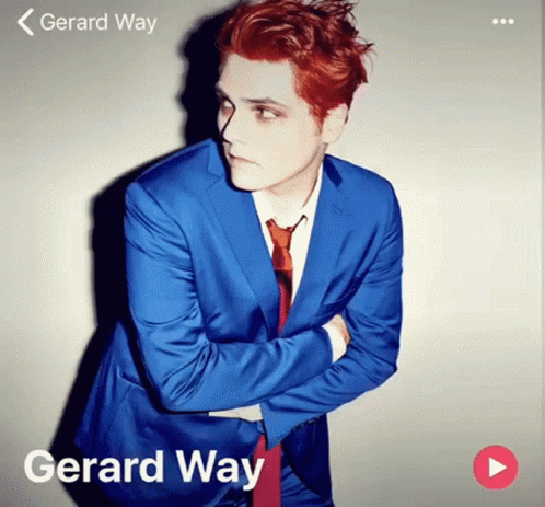gerard way red hair gif