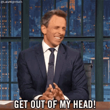 Seth Meyers Get Out Of My Head GIF - Seth Meyers Get Out Of My Head Angry GIFs