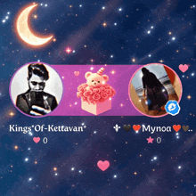 kings of-kettavan and mynoa are shown in a purple background