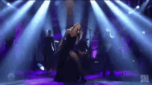 Mic Stand Miley Cyrus GIF - Mic Stand Miley Cyrus Snl GIFs