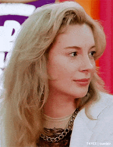 a close up of a woman 's face with t4yce tumblr written below her