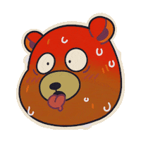 Overheated Bear Sticker - Overheated Bear Stickers