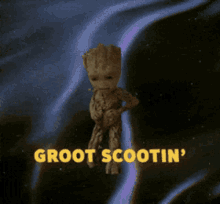 gotg guardians of the galaxy happy dance groot groot scootin