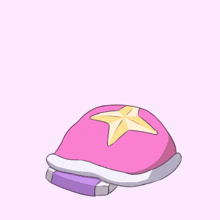 a cartoon drawing of a girl wrapped in a pink blanket with a star on it