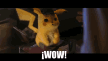 Detective Pikachu Sorprendido GIF - Detective Pikachu Pokemon Wow GIFs
